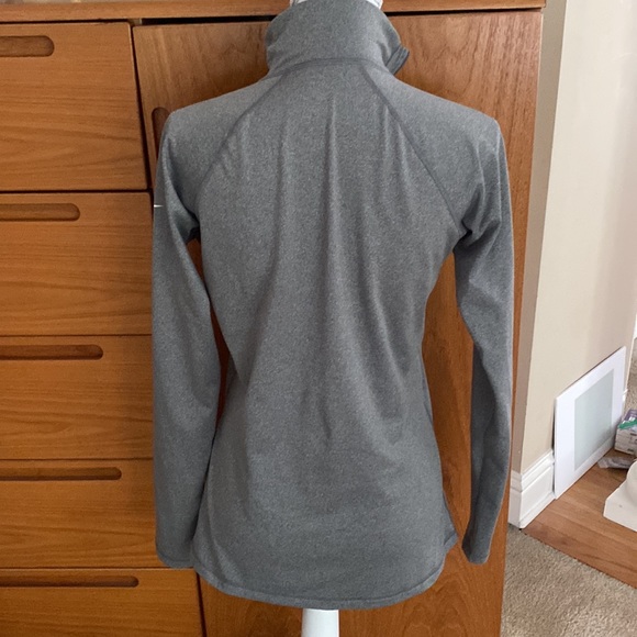 Nike Pro gray half zip pullover jacket lightly lined size Large - Picture 4 of 8